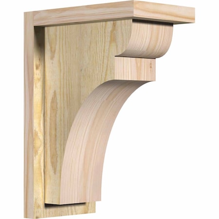 Ekena Millwork Yorktown Rough Sawn Corbel w/Backplate, Douglas Fir, 6"W x 10"D x 14"H COR06X10X14YOR01RDF